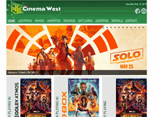 Tablet Screenshot of cinemawest.com